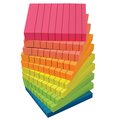 Better Office Products Lined Sticky Notes, 3in.x3in. 1,000 Shts 100/Pad, Self Stick Notes with Lines, Bright Colors, 10PK 66333